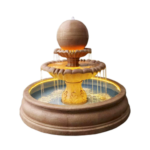 <span class=keywords><strong>Fontaine</strong></span> de maison en polyrésine, petite cascade intérieure <span class=keywords><strong>jardin</strong></span> <span class=keywords><strong>fontaine</strong></span> d'arrosage de chute d'eau extérieure <span class=keywords><strong>avec</strong></span> lumière à vendre - Product Image 2