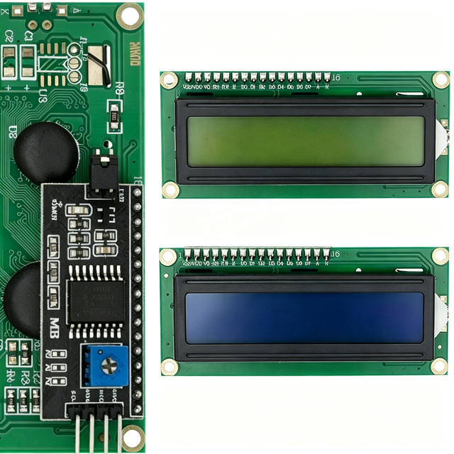 LCD1602 I2C Display Module Blue Green Screen 5V PCF8574 with IIC Adapter Plate 1602A with Back Light
