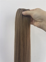 Ekstensi Rambut Manusia Eropa Remy 100% Baru dari Genleelai Greathairgroup, Jahitan Tangan, Single Weft, Kutikula Sejajar, Tebal, Super Double