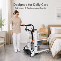 Chaise de transfert médical pour personnes handicapées SUNCARE, chaise de toilette pivotante réglable