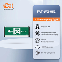 Vente en gros de panneaux de sortie de secours LED ignifuges en aluminium + acrylique, rechargeables - Panneau de sortie de secours avec éclairage pour hôpital
