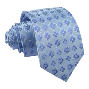 Gravata de seda masculina personalizada feita à mão azul marinho tecido jacquard 7 dobras