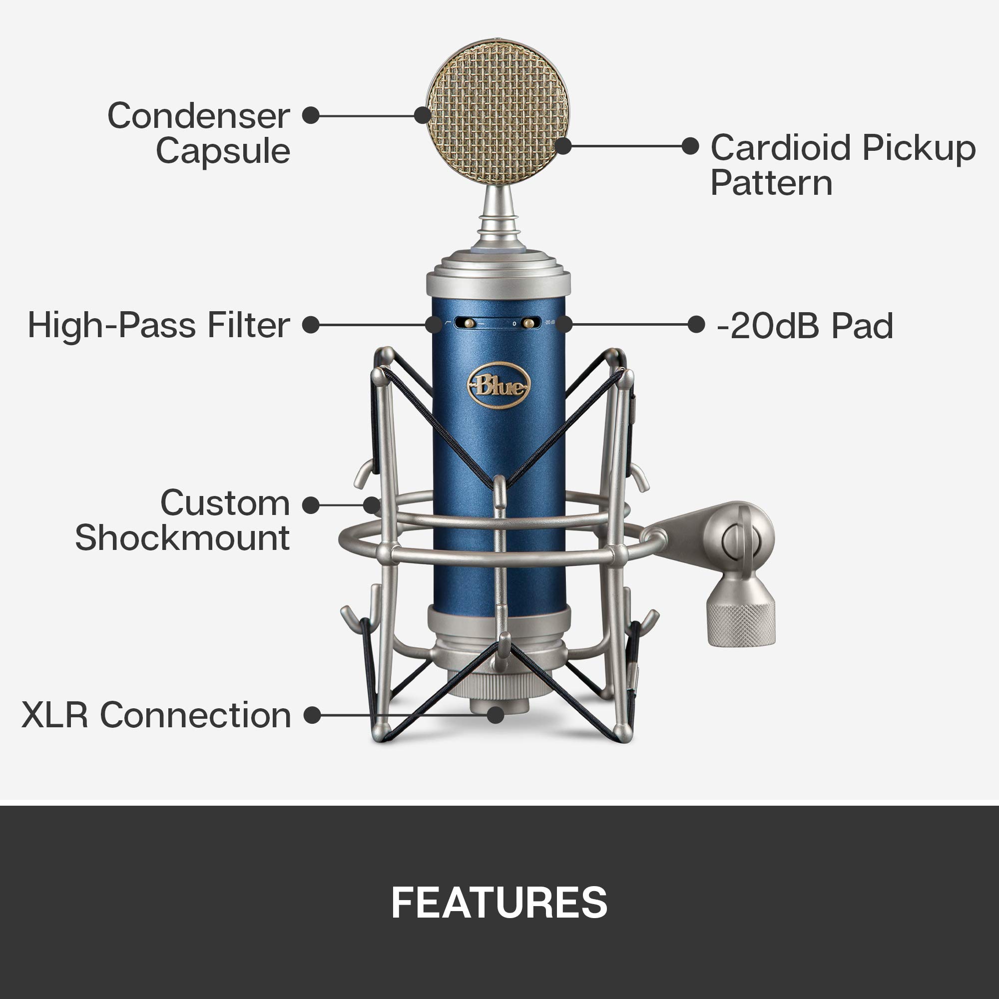 Blue Bluebird SL Cardioid Condenser Microphone for Streaming