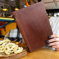 Protège-menu en cuir fait main imperméable, durable et moderne pour restaurant, support de menu robuste personnalisé pour café, hôtel, promotionnel