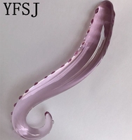 Bestseller Glas-Kristall Transparenter Rosa Seepferdchen Analplug Butt Plug Stimulations-Dildo für Frauen Sexspielzeug für Frauen Männer Paare