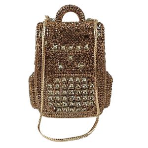 Sac à dos chic pour femme, pochette à strass, sac de soirée de luxe en cristal, sac à main pour mariage, cocktail, bal de promo avec bandoulière chaîne - Product Image 3