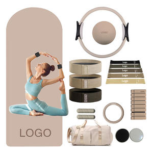 ชุดอุปกรณ์พิลาทิสแบบมืออาชีพพร้อมโลโก้สั่งทำ OEM  ประกอบด้วยยางยืดออกกำลังกาย แผ่นโยคะยาง PU และผ้ารัดกล้ามเนื้อสำหรับบริหารสะโพก - Product Image 1