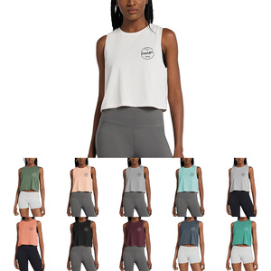 Vendita all'ingrosso stampa personalizzata Logo Gym indossa canottiere da <span class=keywords><strong>donna</strong></span> serigrafia in cotone semplice abbigliamento sportivo <span class=keywords><strong>senza</strong></span> <span class=keywords><strong>maniche</strong></span> <span class=keywords><strong>T</strong></span>-<span class=keywords><strong>Shirt</strong></span> da <span class=keywords><strong>donna</strong></span> - Product Image 5