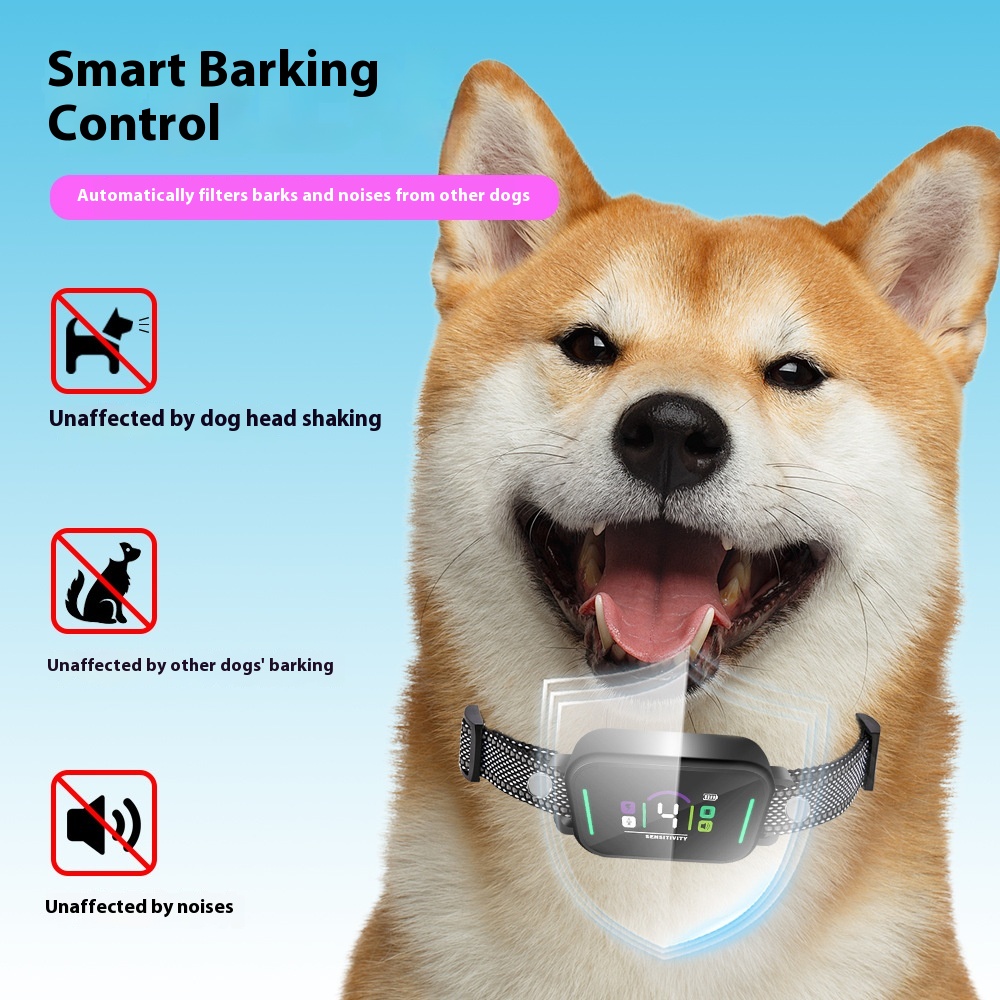 Pupopan TZ-TC981 Electric Anti-Barking Dog Collar - Vibration Training Device for All Sizes