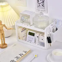 Support de rangement mural perforé pour bureau avec porte-stylos et crochets, organisateur d'objets divers pour bureau, décoration de chambre, accessoires de rangement pour la maison