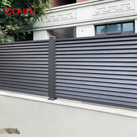 Garde-corps à lames en alliage d'aluminium, clôture artistique en aluminium pour l'extérieur, garde-corps pour maison auto-construite, villa, cour, mur, jardin