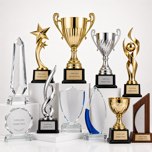Trophée de football personnalisé en métal, coupe de récompense pour le sport, vente en gros d'usine - Product Image 2