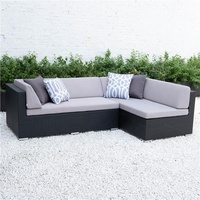 Ensemble de canapés en rotin osier d'extérieur de luxe Design unique pour jardin, patio, salle à manger, cour, meubles de parc d'hôtel