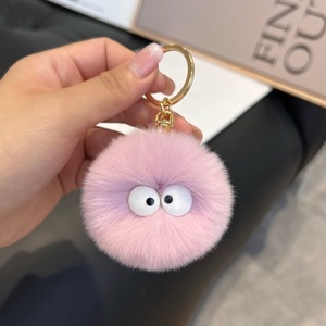 Prezzo di fabbrica pallina di pelliccia disegni soffice e carino portachiavi Pom Pom in pelliccia sintetica - Product Image 6
