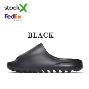 Commercio all'ingrosso EVA materiale liscio con etichetta scatola di alta qualità per gli uomini per le donne yzy diapositive slidppers nero onice sandalo pantofole - Product Image 6