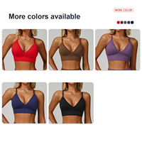 Ensemble de vêtements de sport sans couture respirant et absorbant la transpiration, veste et leggings, coupe ajustée, taille mi-haute, dos croisé, confortable, vêtements de sport