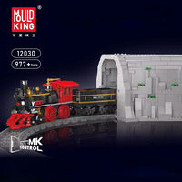 Moule King 12001-12038 World Railway Series les locomotives à vapeur Train télécommandé enfants jouets cadeaux ensembles de blocs de construction