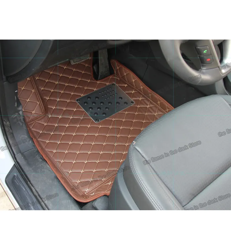 fiber leather car floor mats for hyundai grand santa fe XL Maxcruz 2013 2014 2015 2016 2017 2018 accessories parts mat kits