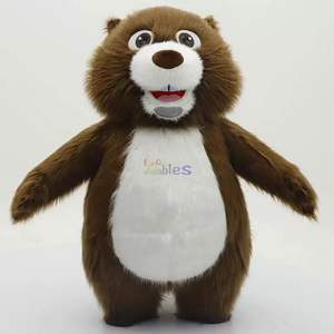 Costume <span class=keywords><strong>de</strong></span> mascotte gonflable <span class=keywords><strong>castor</strong></span> <span class=keywords><strong>de</strong></span> 2 m, costume <span class=keywords><strong>de</strong></span> mascotte gonflable en fourrure <span class=keywords><strong>de</strong></span> <span class=keywords><strong>castor</strong></span> pour fête - Product Image 1
