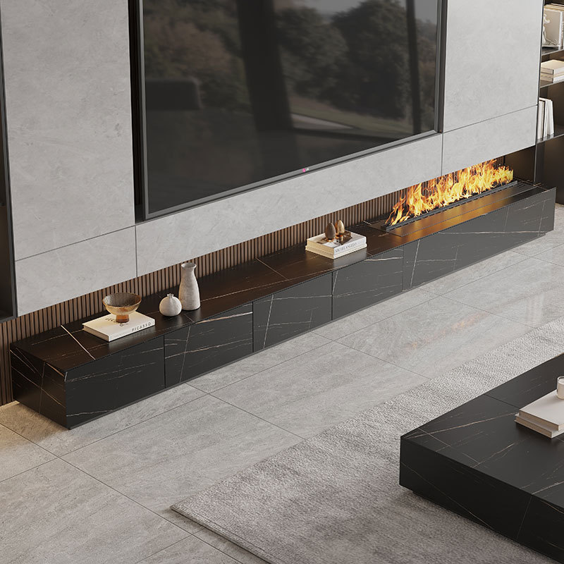 low profile tv stand with fireplace