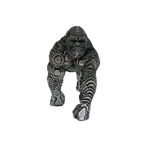 Nuevo Bloque de Construcción de Gorila Caminante Tridimensional Artístico de Resina Epoxi, Adorno, Figura de Colección para Jugadores, Regalo Creativo - Product Image 5