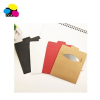 500 pièces Noir Blanc Rouge Artisanat Sac En Papier Kraft Cadeau CD Sacs Vintage Pour Carte Cadeau Papeterie Enveloppe