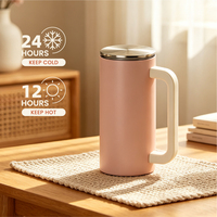 Mug isotherme tendance à motif personnalisé, sans BPA, en acier inoxydable 304, à double paroi sous vide, pour café et eau de bureau