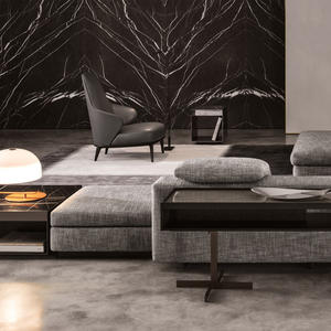 Sofá en forma de L de tela, mueble de diseño <span class=keywords><strong>italiano</strong></span>, moderno, nórdico, esquinero - Product Image 3