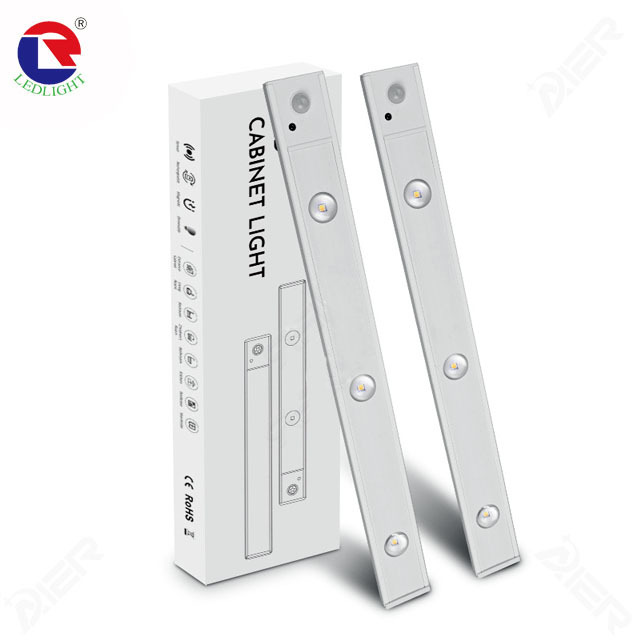 2 Pack Motion Sensor Under Cabinet Lights 40 LED USB Rechargeable Battery Operated LED Closet Light Wireless Magnetic Dimmable