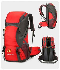 Échantillon gratuit Sac à dos de camping ultraléger résistant à l'usure Sac d'escalade Randonnée d'une journée 50L Sac à dos en nylon personnalisé - Product Image 2