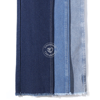 Bleu 80% Coton Motif Ondulé Jacquard Denim Tissu pour Jeans 10.5 Oz Haute Qualité Denim Tissu En Gros