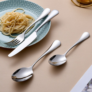 Bán buôn sang trọng năm mảnh 304 thép không gỉ tái sử dụng bền vững máy rửa chén an toàn bộ đồ ăn đặt nĩa muỗng dao biểu tượng tùy chỉnh - Product Image 3