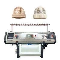 Machine à tricoter plate jacquard monosystème, largeur de tricotage 36 pouces, équipement automatique pour la fabrication de chapeaux, moteur, engrenage, roulement