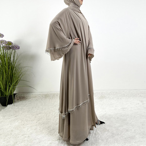 Nuovo Set Cardigan in Chiffon da <span class=keywords><strong>Donna</strong></span> 2025, Abito Lungo con Maniche a Campana, Vestito Casual <span class=keywords><strong>Etnico</strong></span> Antistatico - Product Image 5