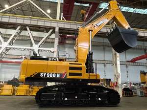 Excavatrices en bon état à faible nombre d'heures de travail, excavatrice hydraulique sur chenilles de 98 tonnes, grande excavatrice lourde SY980H - Product Image 4