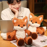 Peluche Renard Mignon et Doux, Rembourrée en Coton PP Ultra Doux, Lavable, Coussin à Câliner pour Enfants, Cadeau d'Anniversaire