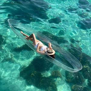 เรือคายัคแบบนั่งเดี่ยว 2 ที่นั่ง น้ำหนักเบา ทนทาน มองทะลุได้ พร้อมฐานใสทำจากโพลีคาร์บอเนต พร้อมไฟ LED - Product Image 1