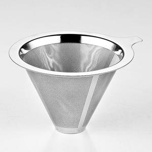 Bộ lọc cà phê bằng thép không gỉ 304 Phễu hai lớp Bộ lọc cà phê Espresso nhỏ giọt không cần lọc của Mỹ - Product Image 6