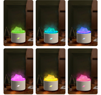 2023 Innovation cadeau volcan imite coloré flamme humidificateur parfum diffuseur d'huile essentielle volcanique fissuré style diffuseur