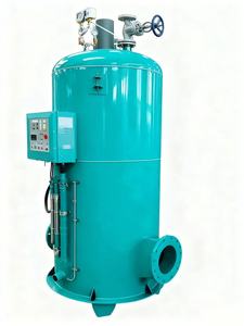 Chaudière industrielle verticale à tube de flamme, double usage gaz-eau chaude, à induction magnétique, avec commande à distance pour air chaud - Product Image 3
