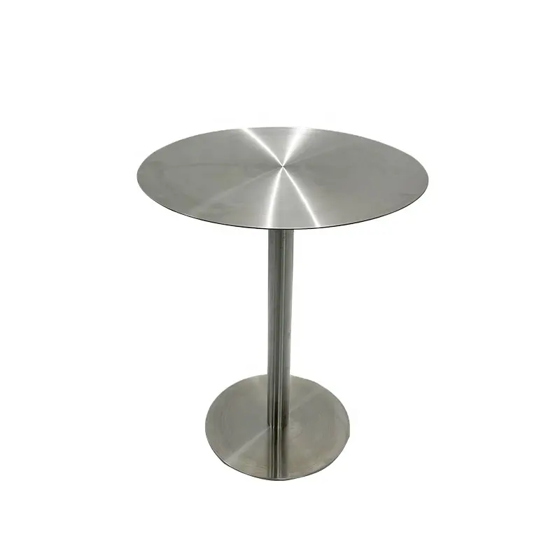 Milk tea shop coffee table acrylic dining chair transparent chair stainless steel small round industrial wind solid table