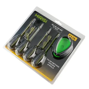 Ensemble de mangeoires pour la pêche à la <span class=keywords><strong>carpe</strong></span> Hirisi - Moule à cage à appâts 30g/40g/50g/60g avec panier, accessoires de pêche F116 - Product Image 6