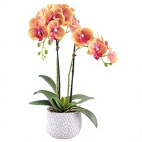 Blumen-Orchideen-Bausatz Künstliche Blumen Bonsai für Erwachsene Frauen Zimmerpflanzen Heim- und Bürodekoration Muttertag Geburtstagsgeschenk