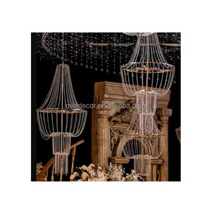 Plafond de mariage lustre en cristal géant lustre suspendu pour la décoration de plafond d'événements de mariage - Product Image 1