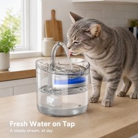 Fontaine à eau automatique pour chat écologique, ultra silencieuse, distributeur d'eau pour animaux de compagnie avec alimentation rechargeable