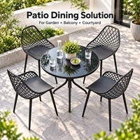 Ensemble de table et de chaises rondes d'extérieur, imperméable, léger, résistant aux UV, meubles de patio modernes