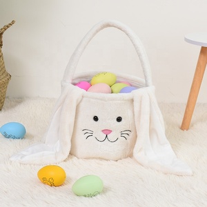 DAMAI <b>Easter</b> Bucket Party <b>Gift</b> Candy <b>Bag</b> <b>Easter</b> Decorated Hand <b>Bag</b> Cute Plush Rabbit <b>Easter</b> Bunny Baskets - Product Image 4