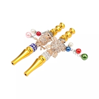 Beaucoup de couleurs incrusté verre diamant shisha accessoires doré narguilé pointe embout narguilé bouche embouts