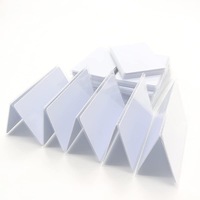 Étiquette NFC miniature en PVC blanc uni personnalisée 50x50mm, carte NFC programmable intelligente