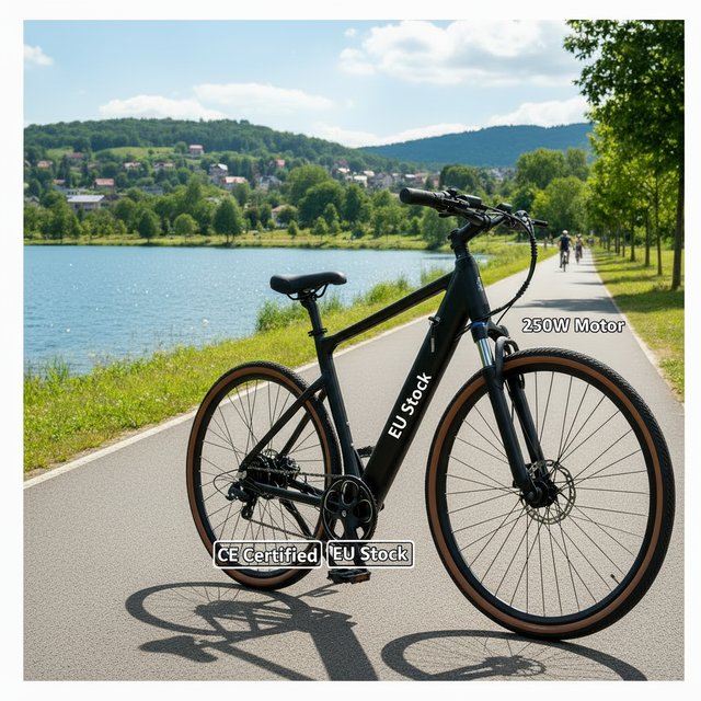 Electric Bike with 700C Lithium Battery 36V 250W Suspension Front Hydraulic Brake Torque Sensor Rear Hub Motor Road Racing